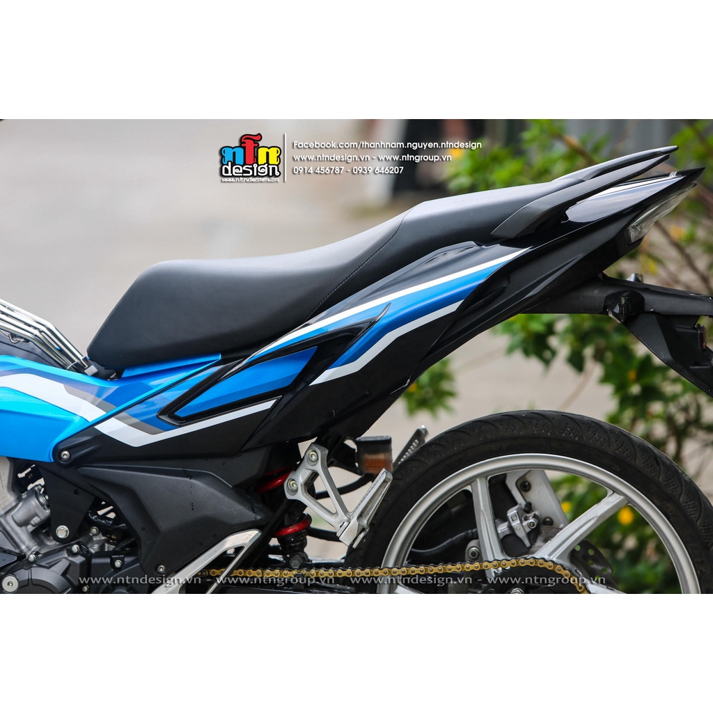 Tem rời Winner X xanh đen mẫu HRC phối màu đơn giản - không bay màu