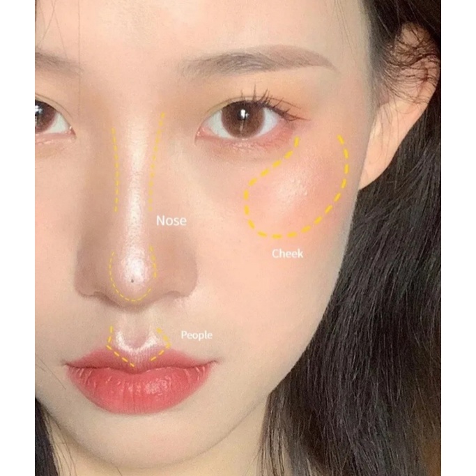 Phấn Bắt Sáng Tự Nhiên Tạo Khối Trang Điểm Gương Mặt Toàn Diện