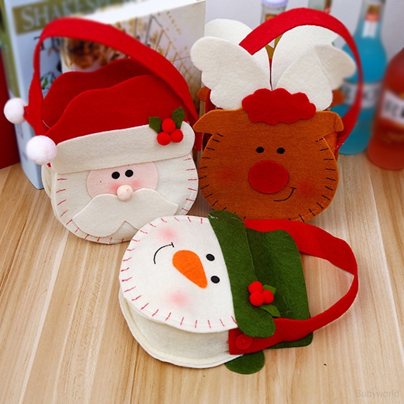 Túi tote In Họa Tiết Ông Già Noel Hoạt Hình Dễ Thương Cho Bé