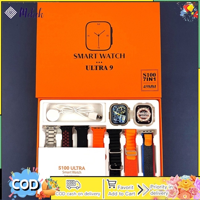 Đồng Hồ Thông Minh mekek s100 ultra Theo Dõi Sức Khỏe Kèm Phụ Kiện