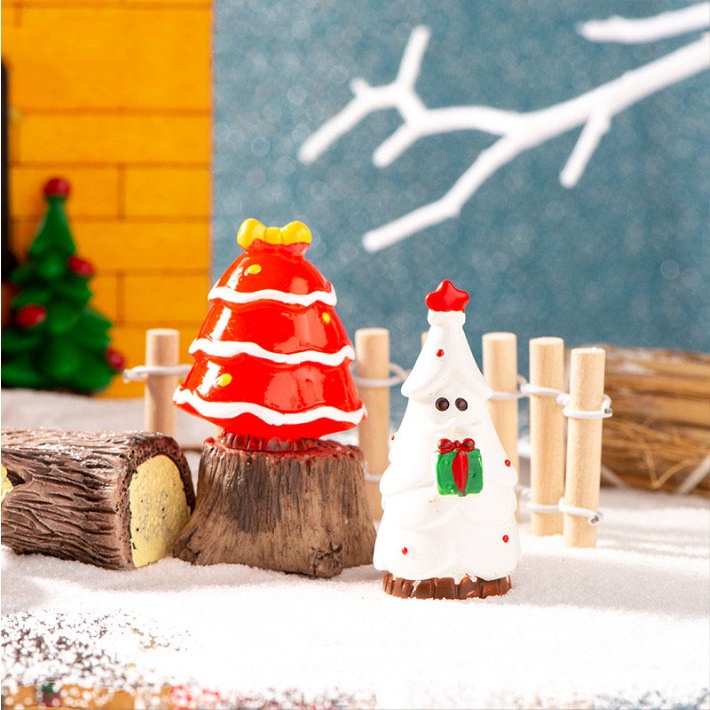 Mô hình cây thông bằng đá decor tiểu cảnh Noel, trang trí giáng sinh, quà tặng