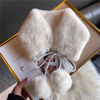  Khăn Choàng Cổ Bằng Lông Thỏ Nhân Tạo Màu Sắc Trơn Giữ Ấm Mùa Thu Đông Cho Nữkhăn len quàng  ăn cổ nữ len khăn cổ choàng nam len lông mịn 