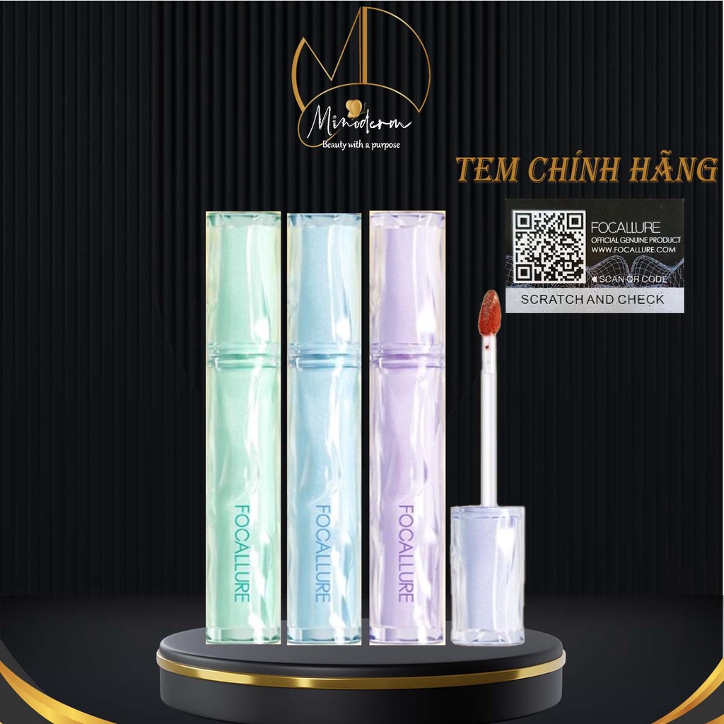 Son Tint FOCALLURE Siêu Căng Bóng Mọng, Nước Lâu Trôi, Không Bết Dính 2g L-22