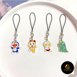 Dây Đeo Điện Thoại In Hoạt Hình Khủng Long Doraemon / Mèo Máy Doraemon Dễ Thương