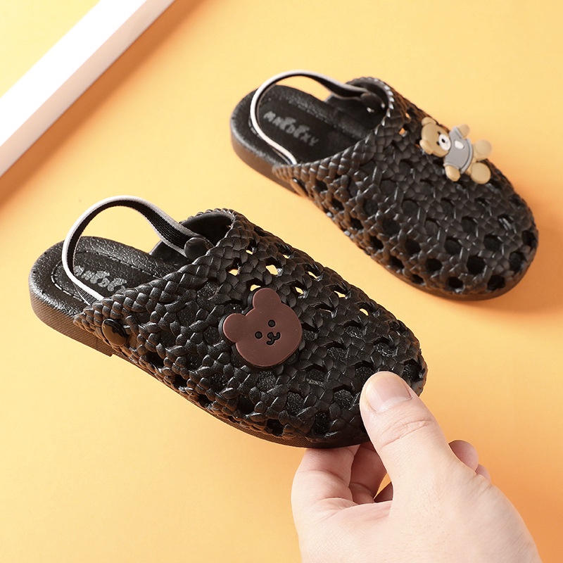 Ayuer Giày crocs Vải Dệt Co Giãn Thời Trang Mùa Hè Cho Bé