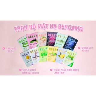 Mặt nạ dưỡng da Bergamo Help Mask Pack dưỡng ẩm căng bóng da (Miếng)