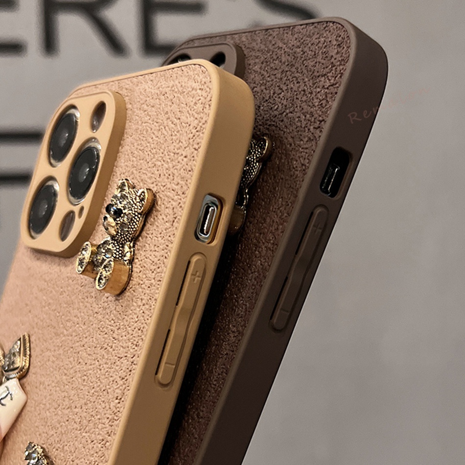 Bao Da Điện Thoại Chống Sốc Hình Gấu Cho iphone 11 12 13 14 15 pro max 11pro 13pro x xr xs max 14pro 15pro Ốp