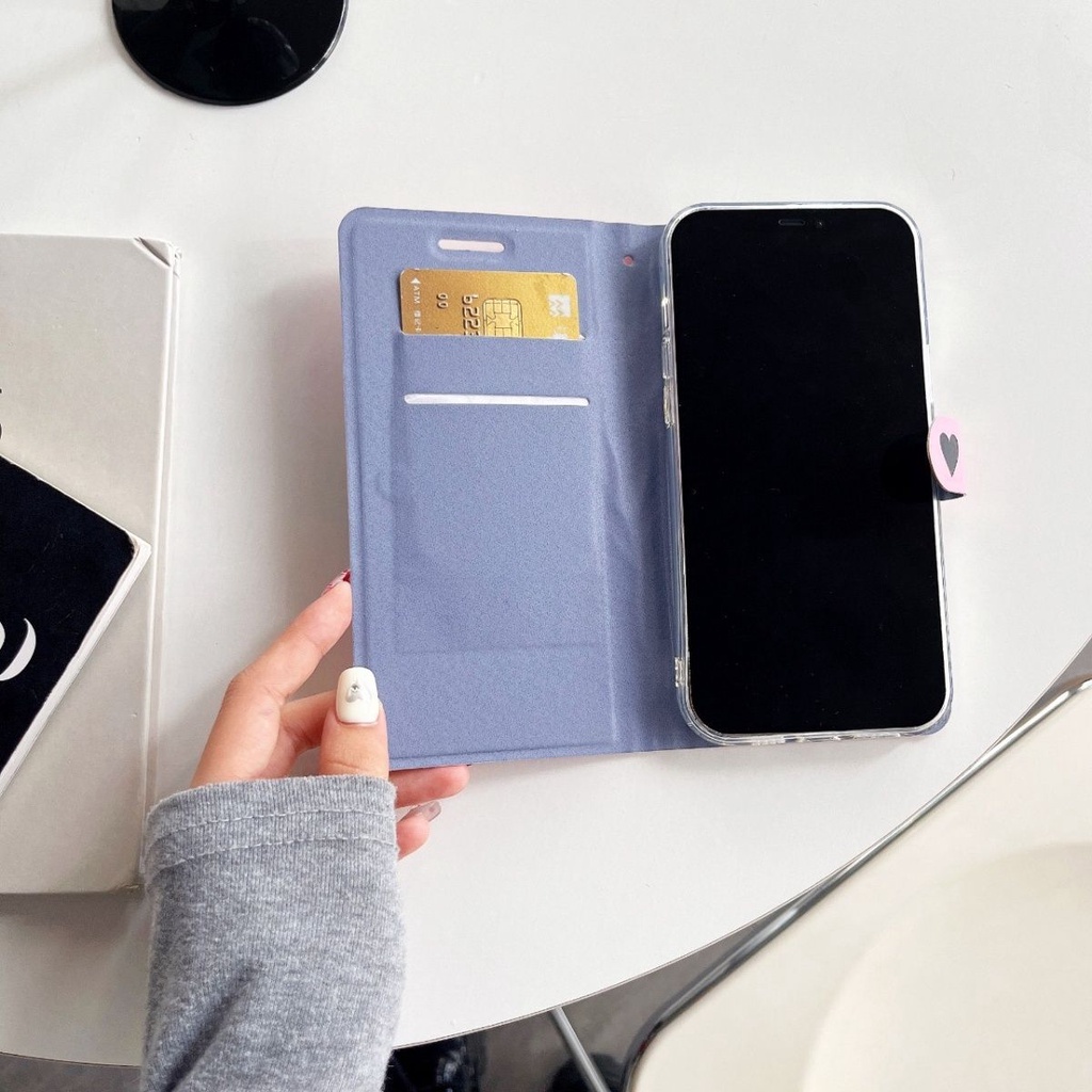 Bao Da Điện Thoại Nắp Lật Kiêm Giá Đỡ Có Ngăn Đựng Thẻ Hình Đĩa cd Iphone 15 1413promax xr / xsmax / 87plus