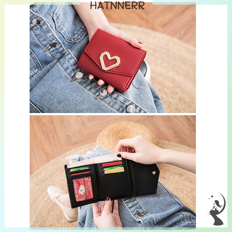 Ví Ngắn Hình Trái Tim Thời Trang Cho Nữ fhs