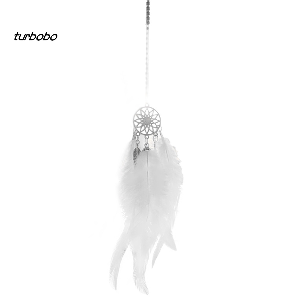 Dây Treo Trang Trí Xe Hơi Hình Dreamcatcher Phối Lông Vũ Lãng Mạn