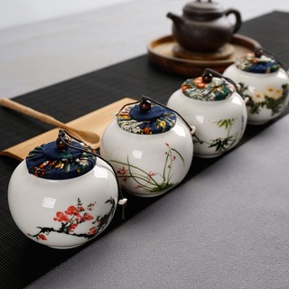 Bộ hũ đựng trà bằng gốm sứ cao cấp tiện dụng