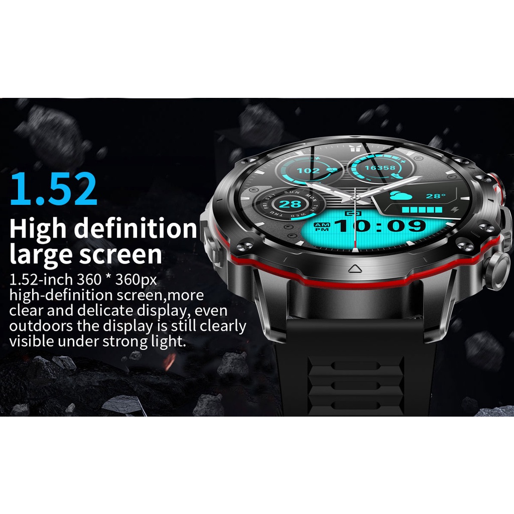 Mới Đồng Hồ Thông Minh falcon Màn Hình 1.52inch Chống Nước 100 + Chế Độ Thể Thao