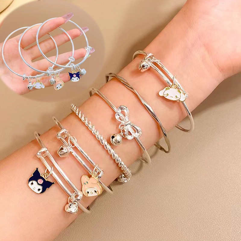 SANRIO Hoạt Hình Vòng Tay Mặt Hình kuromi May Mắn Cho Cặp Đôi
