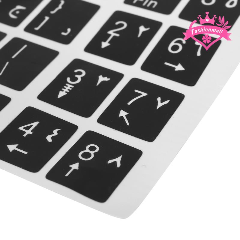 Bộ 4 Miếng Dán Bàn Phím Họa Tiết Chữ Cái Tiếng Anh Màu Trắng Đen Dành Cho laptop pc