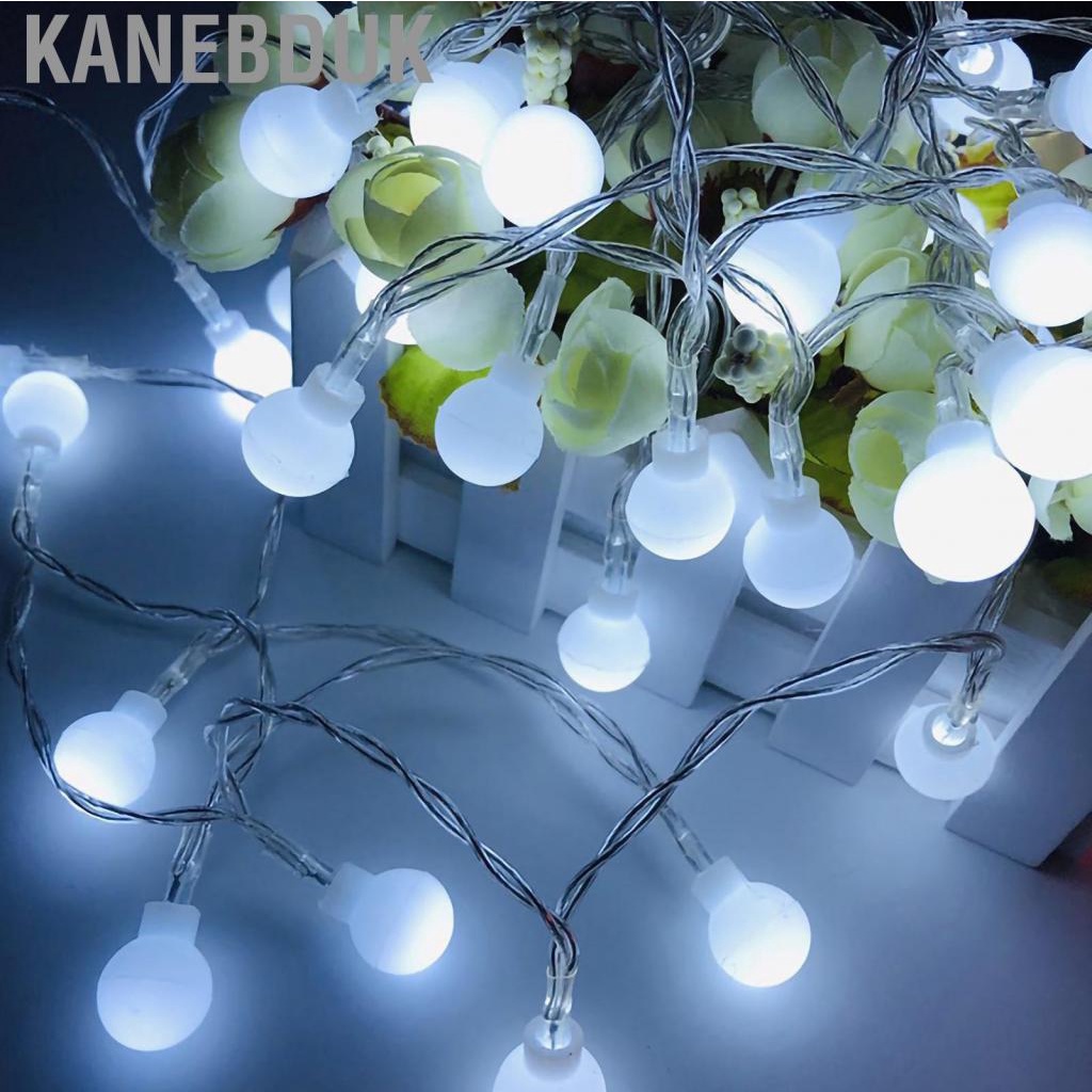 Kanebduk Outdoor String Lights LED Round Ball Shape Colorful Light Ornament for Camping Party
