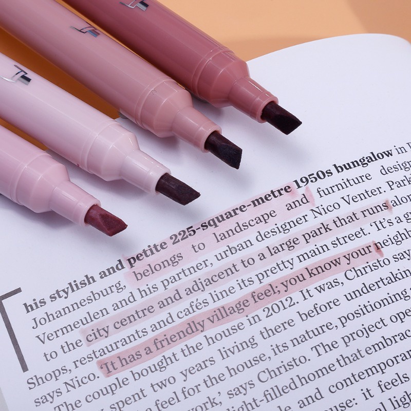 Bộ 4 Bút Màu Nước / Bút Đánh Dấu Hai Đầu Nhiều Màu Sắc Dùng Trong Trường Học / Văn Phòng Phẩm diy