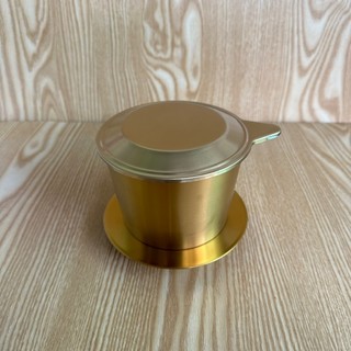 Phin Pha Cà Phê Inox Size 14 Mạ Vàng Cao Cấp Pha 200gr Bột Cà Phê