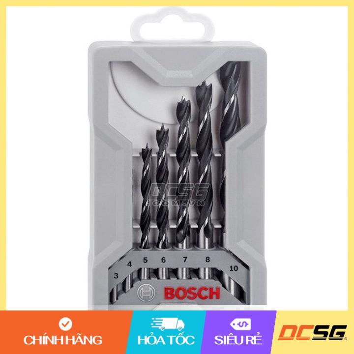 Bộ mũi khoan gỗ 3.0-10mm chuôi tròn Bosch 2 607 017 034 (7 chi tiết/bộ)