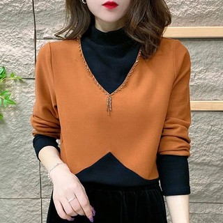Áo Nhung Cổ Lọ Dáng Dài Đính Hạt Ấm Áp Xinh Xắn Thời Trang Dễ Phối Đồ Cho Nữ