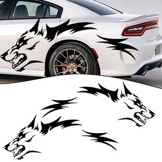 Decal vinyl Hình Chó Sói Trang Trí Thân Xe Oto & Xe Tải