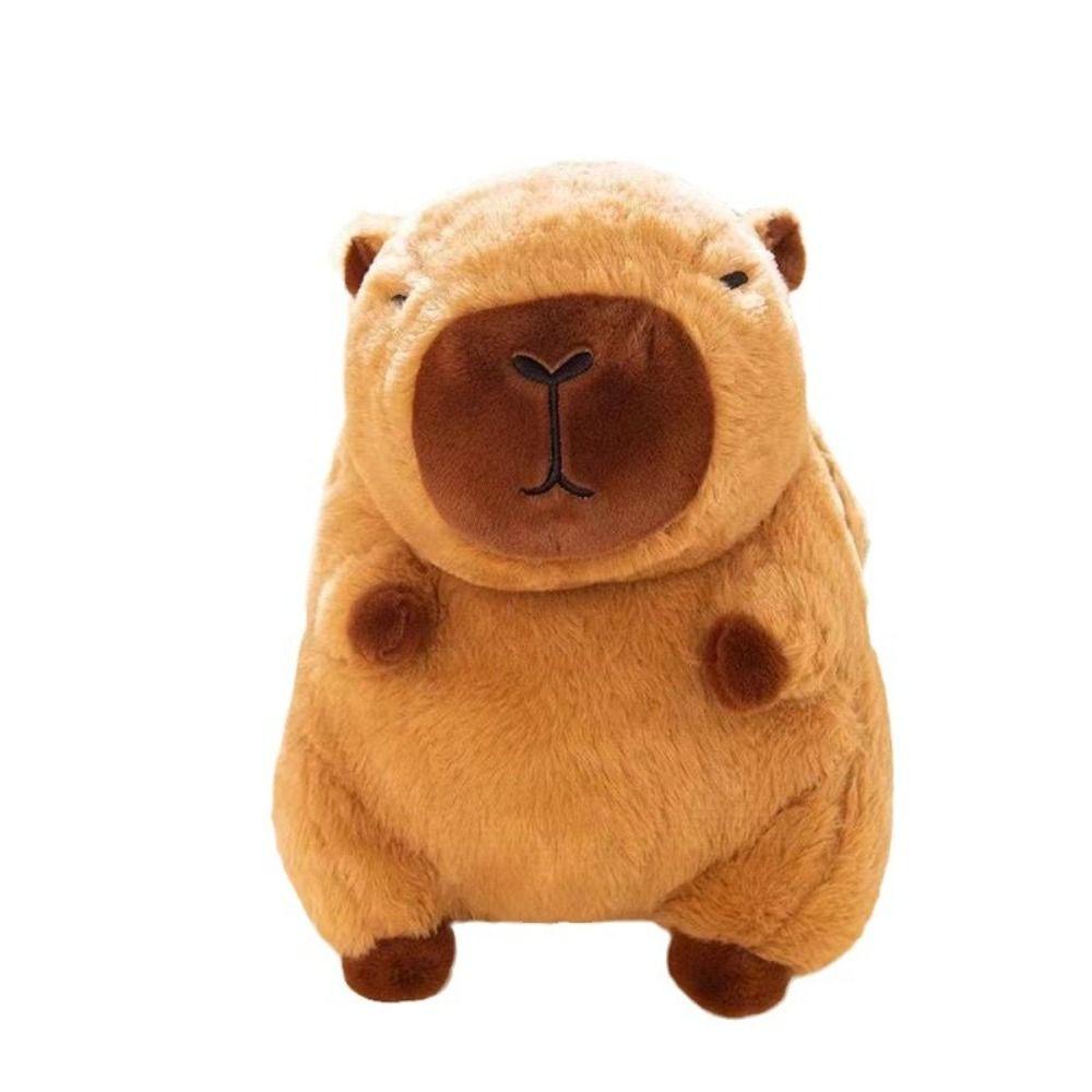 Mmluck capybara Nhồi Bông Chất Liệu cotton pp Mềm Mại Hình capybara Hoạt Hình Vui Nhộn Làm Quà Giáng Sinh
