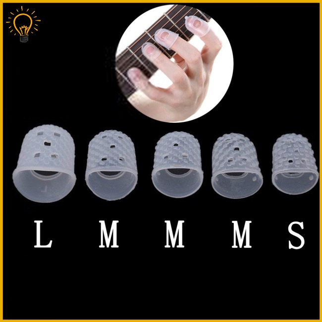Set 5 Vỏ Bọc Ngón Tay Chống Trượt Giảm Đau Khi Chơi Đàn ukulele