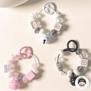 Ins Ốp Điện Thoại Hình Hoạt Hình Trái Tim Dễ Thương Có Vòng Đeo Tay Chống Rơi Thông Dụng Có Chuông Và Móc Khóa Dành Cho Bạn Gái