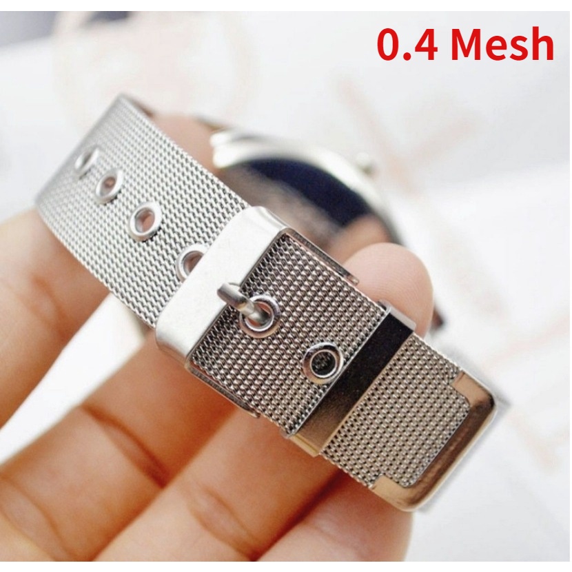 Dây Đeo Đồng Hồ Bằng Thép Không Gỉ 18mm 20mm 22mm 24mm 0.4mm 1.0mm mseh Dành Cho Nam Và Nữ