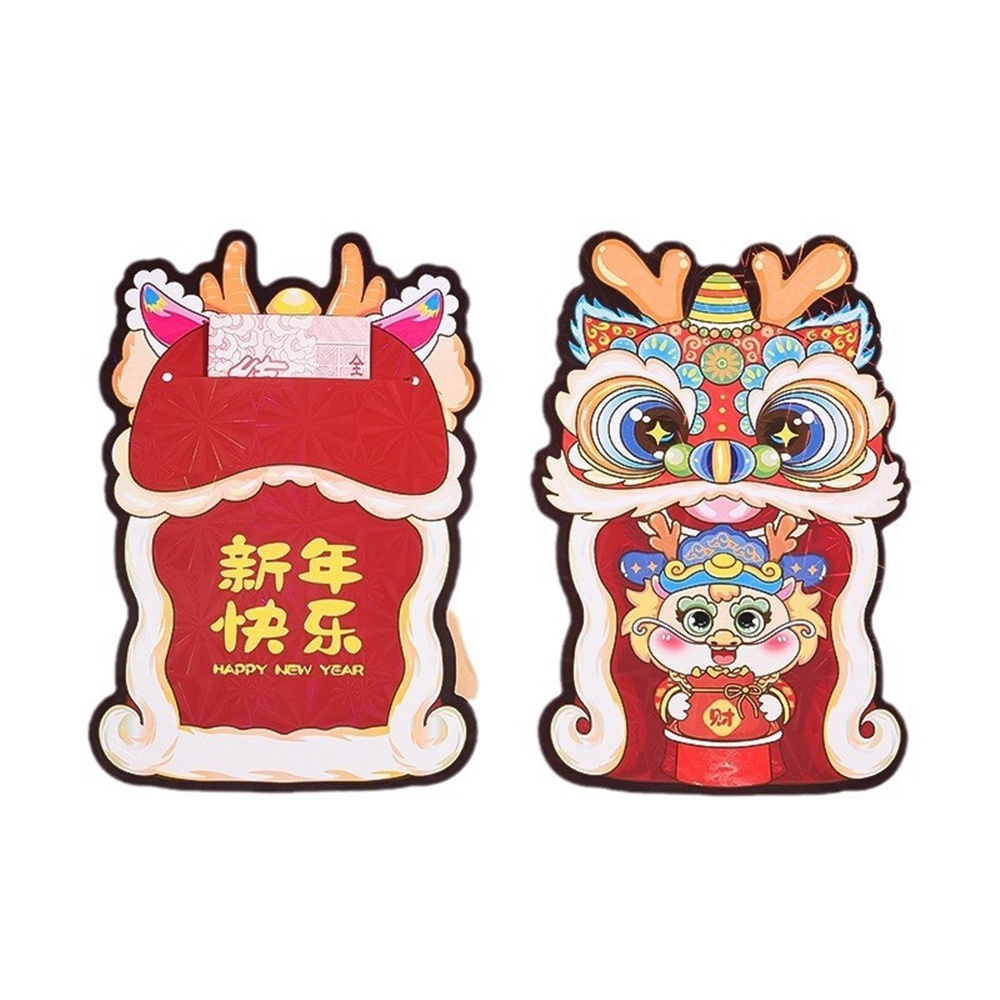 Guochao Bao Lì Xì Màu Đỏ Phong Bì Đỏ innovation dragon Dùng Trang Trí Lễ Hội Mùa Xuân Sáng Tạo