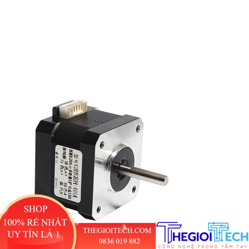 Motor bước 42: 42BYGH34S 42BYGH40S 42BYGH48S 42BYGH60, Động cơ Máy khắc, 0.28 0.4N 0.55N 0.7N.m, Motor cho Máy in 3D - dài 40mm lực0.4N.m,có dây 4pin xh2.54