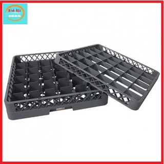 Két nhựa đựng cốc két 36-49 cốc chén, Khay nhựa đựng ly cốc, dụng cụ để ly nhà hàng, quán ăn