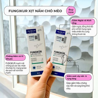 Xịt nấm da ve rận ghẻ ngứa cho chó mèo - alkin fungikur 50ml