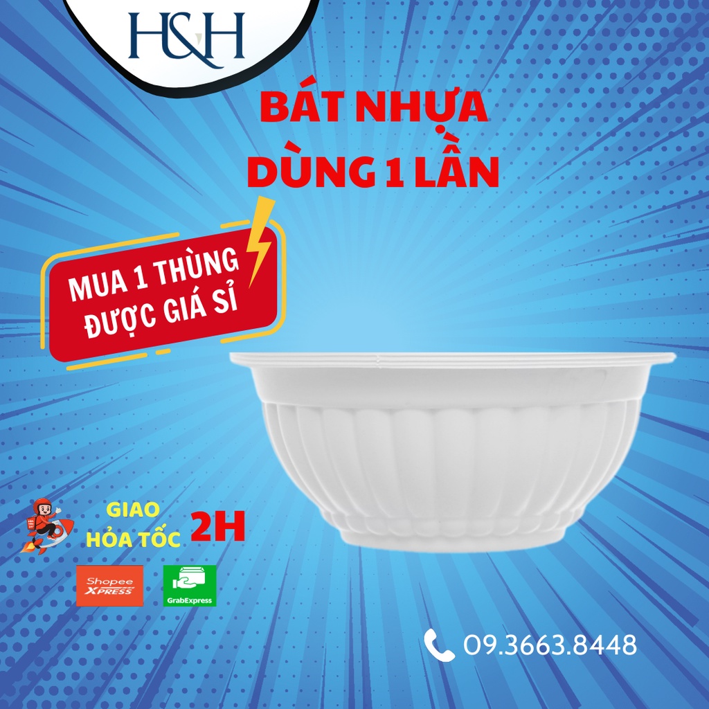50 Bát, Tô Nhựa Dùng 1 Lần Đủ Kích Thước