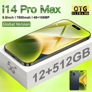  100% Mới i14 Pro max giá rẽ Điện thoại di động Màn hình Full HD 5G hỗ trợ trò chơi Máy ảnh Video