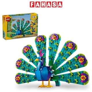Đồ chơi lắp ráp mô hình chim công sặc sỡ 3 in 1 - exotic peacock - lego creator 31157