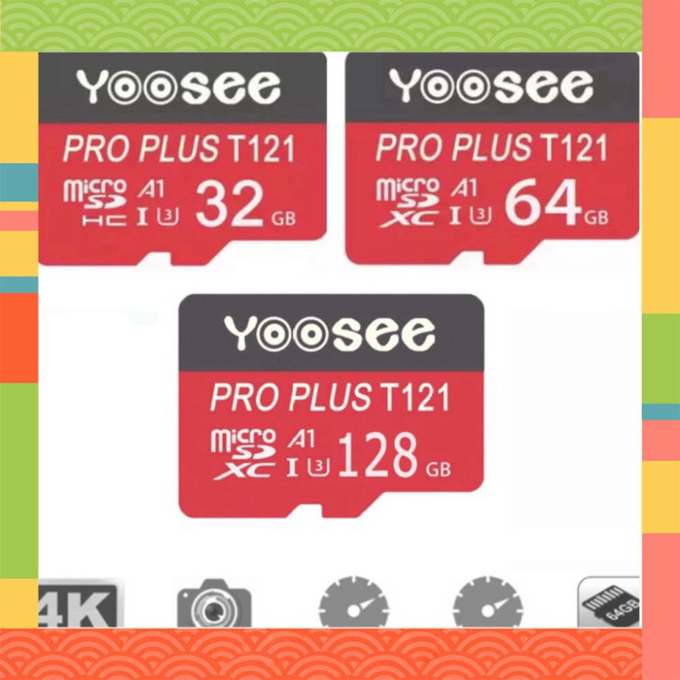 Thẻ Nhớ Yoosee Pro Plus 32GB 64GB 128GB A1 U3 4K R95MB.s W45MB.s Chuyên Camera và Điện Thoại