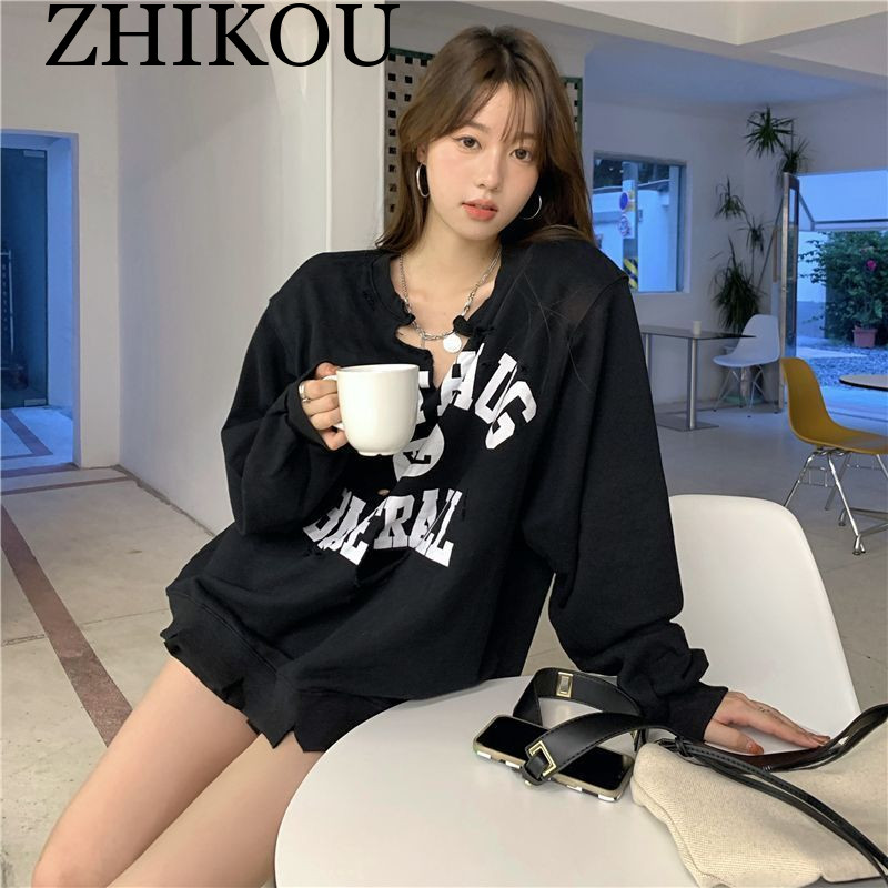 ZHIKOU Áo Khoác hoodie áo khoác nữ zip hoodie casual New Style Thoải mái Fashion WWY2410FKE 3Z240119