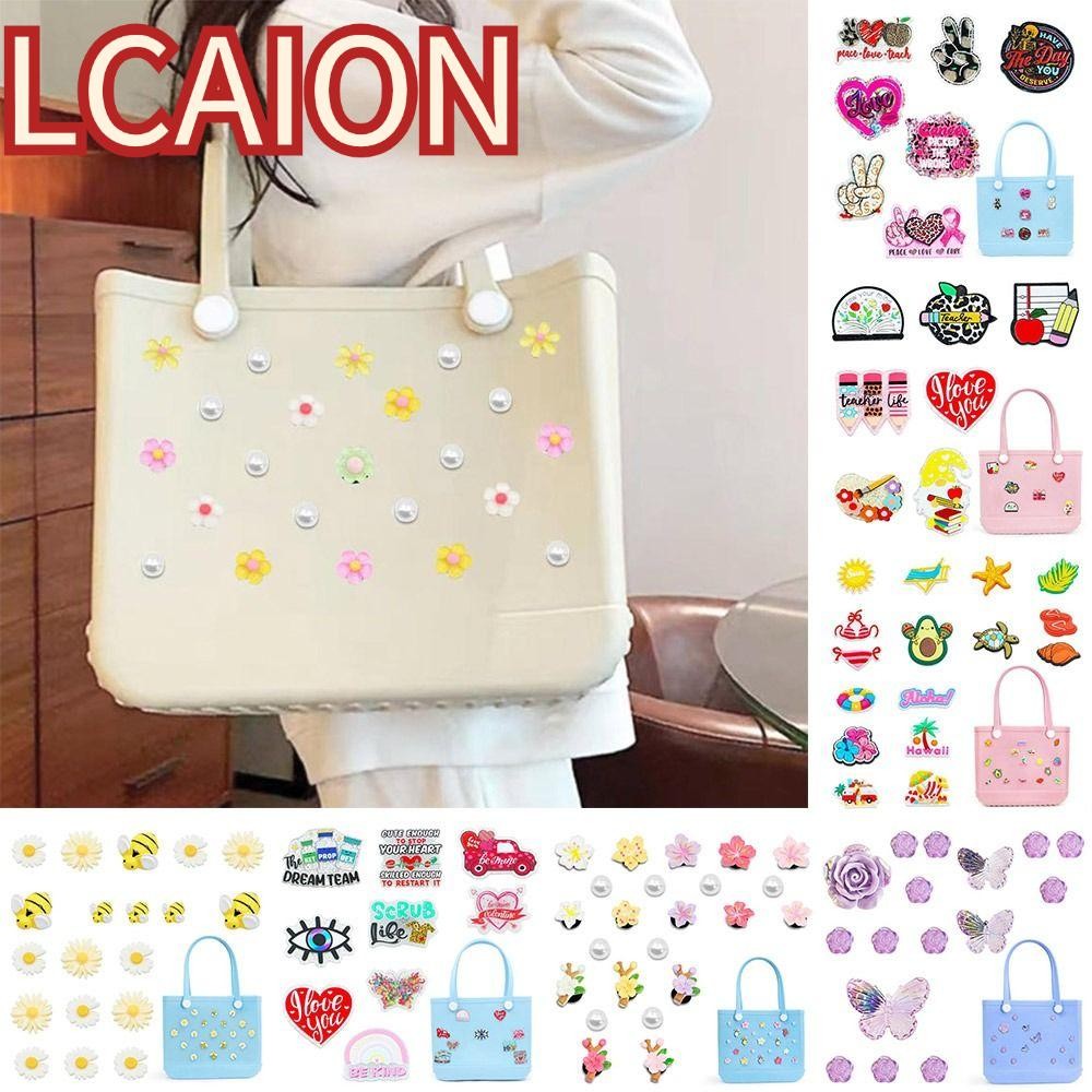 LCAION Lcaion 1 Bộ ​Quyến Rũ Cho Túi Bogg, Nhựa Bướm Đi Biển Túi Phụ Kiện Quyến Rũ, Hoa Sáng Tạo Hoạ
