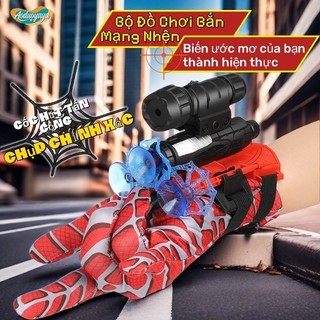 Aoduoyaya Bộ Đồ Chơi Bắn Mạng Nhện 5 Món,Găng Tay Người Nhện Đồ Chơi Siêu Nhân Spiderman Tơ Độc Đáo Siêu Nhân Cho Bé