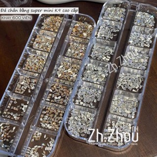  Khay đá Khối Chân Bằng Super Mini 600v Mix Các Mẫu - Đá Loại 1 Siêu Sáng Không Bong Chân cho Nữ 
