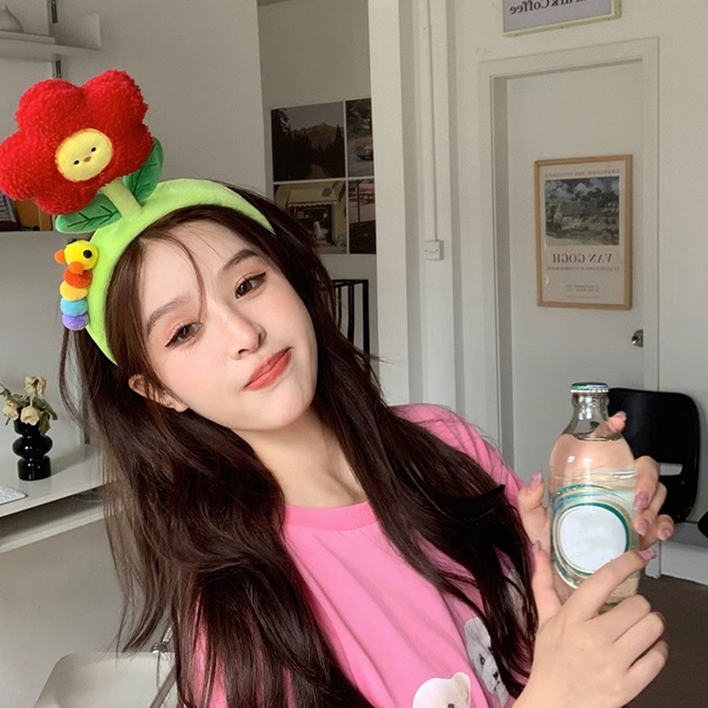 Băng Đô Cài Tóc Hình Hoa Lá / Sâu Bướm / Hoạt Hình Dễ Thương Vui Nhộn Cho Nữ OUYOUVN