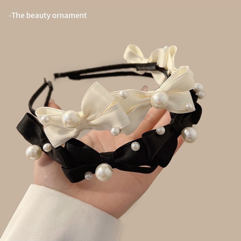 Deartiara Băng Đô Cài Tóc Đính Nơ Và Ngọc Trai Thời Trang 2023 Cho Nữ