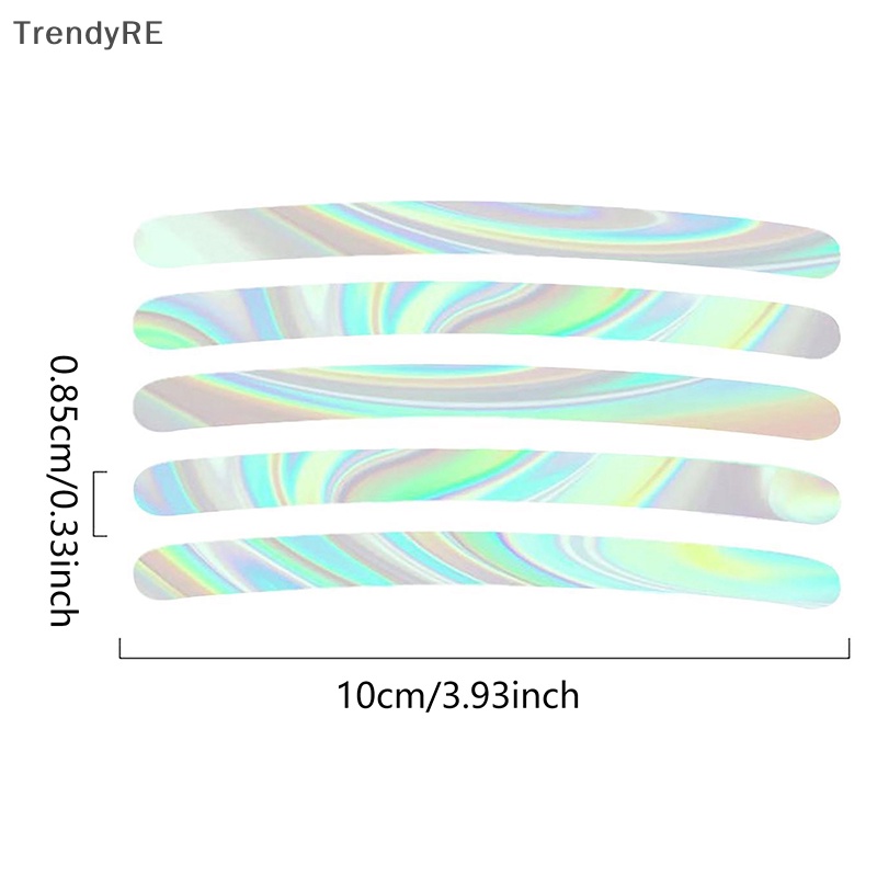 Miếng Dán Trang Trí Bánh Xe Hơi / Xe Máy Họa Tiết Kẻ Sọc Phản Quang An Toàn 10 / 20 / 40