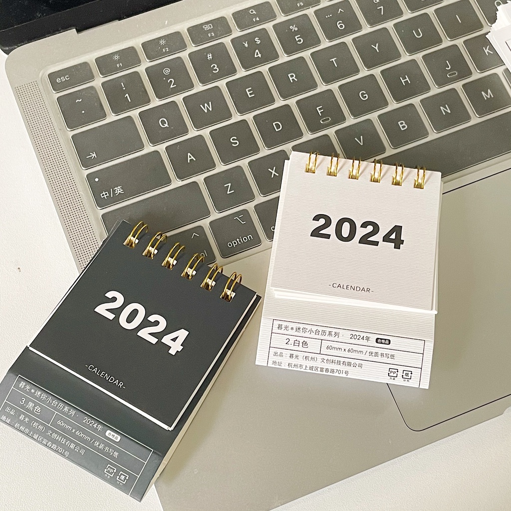 Túi Đeo Chéo Thiết Kế Đơn Giản Thời Trang Cao Cấp|Lịch 2024 mini Để Bàn Màu Trơn Dễ Thương