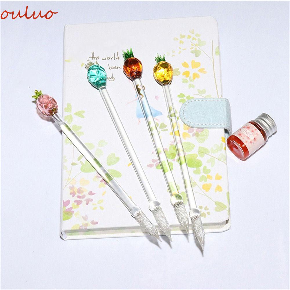 Souluo Bút Thủy Tinh Nhiều Màu Sắc Phong Cách vintage
