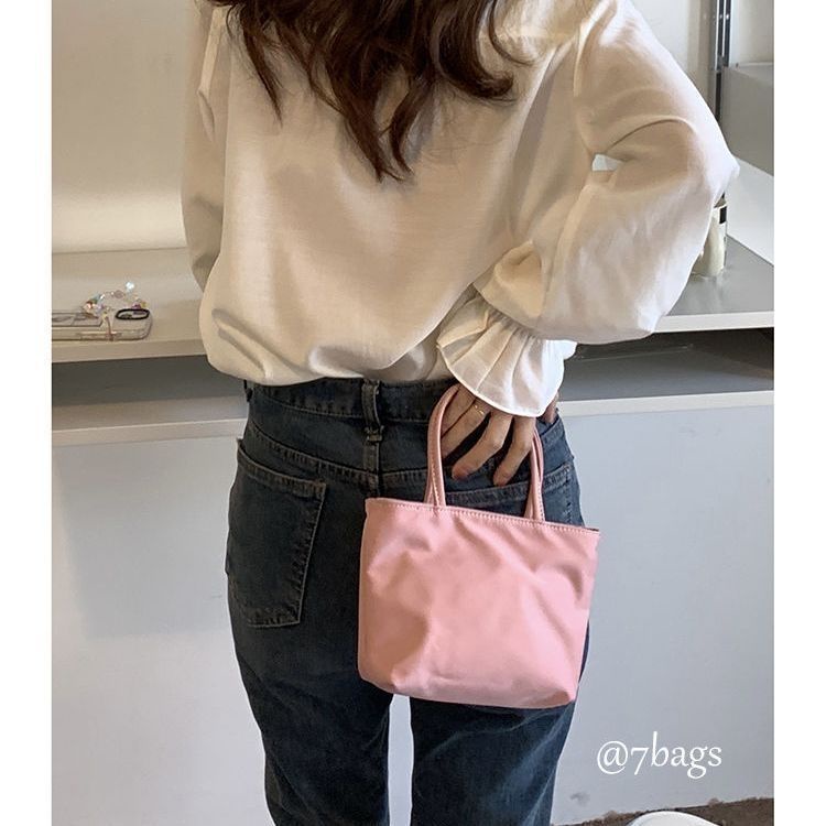 Túi Xách mini Vải oxford Màu Tương Phản Phong Cách Mới 2023