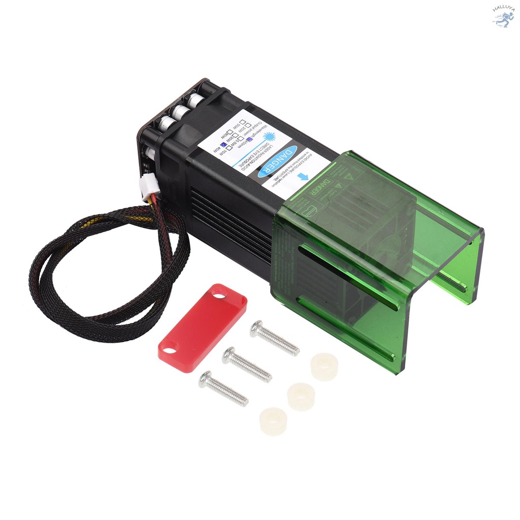 450nm 20W Laser Module with Protective Cover Adjustable Focal Length Laser Engraving Head High Speed Laser Engraver Cutter 3D Printer CNC Router Laser Module for DIY Craft Wood Leather Fabric Paper Cutting Engraving