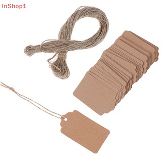 Set 100 nhãn giấy kraft 20m giá rẻ với dây treo
