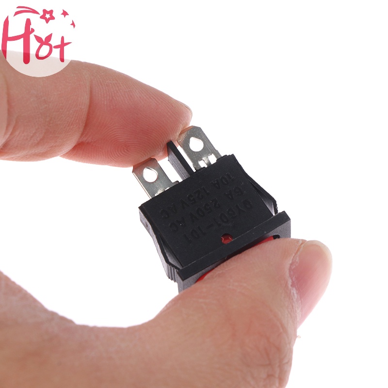 Jr Set 5 Công Tắc Bật / Tắt 2 pin kcd1-110 9.5x21mm