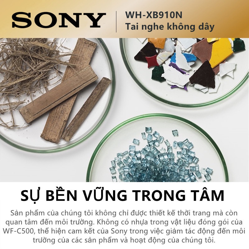 Tai nghe Sony WH-XB910N Bluetooth 5.1 không dây chống ồn cảm ứng thông minh kèm micro Bảo hành 3 tháng